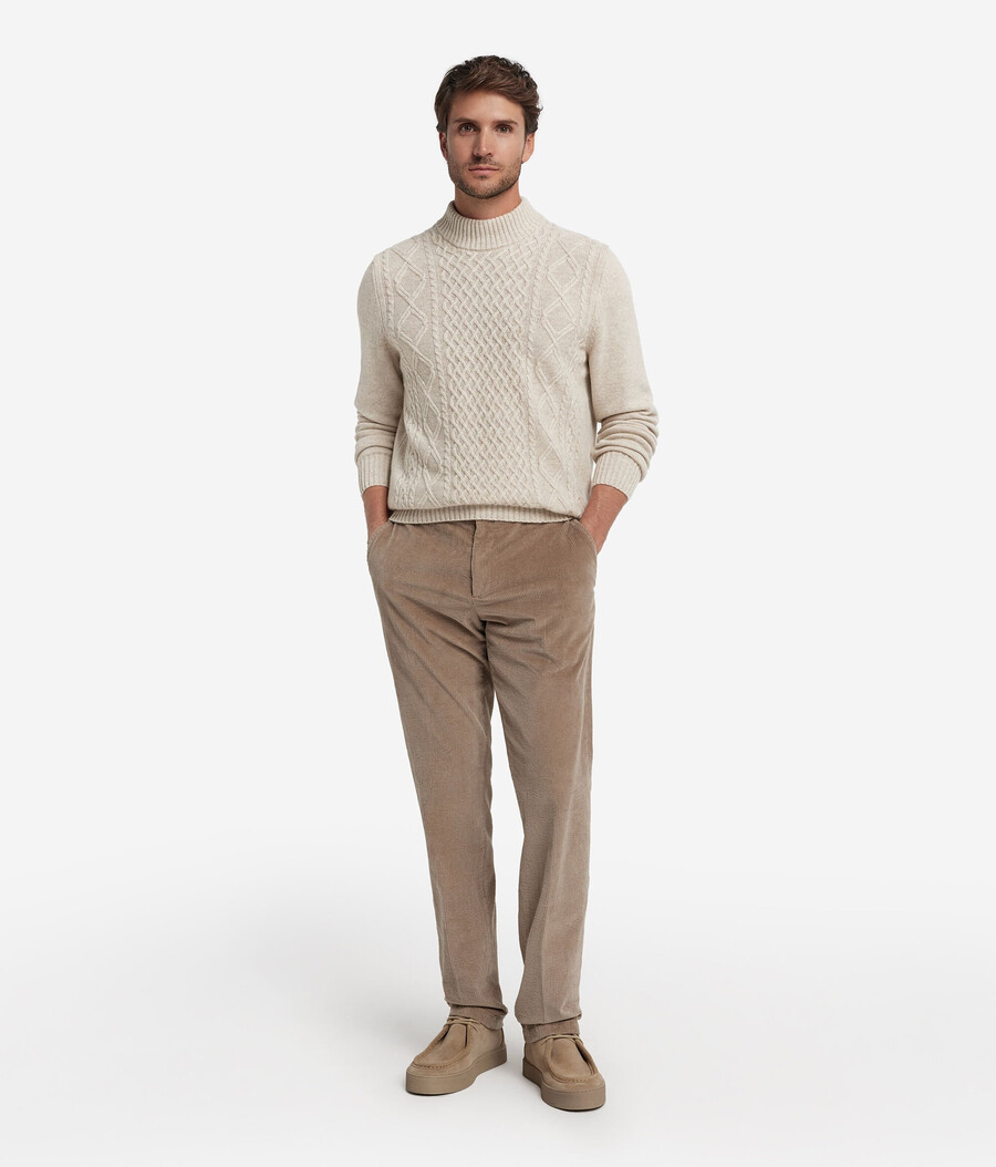 dolcevita con motivo pescatore in cashmere ultra morbido