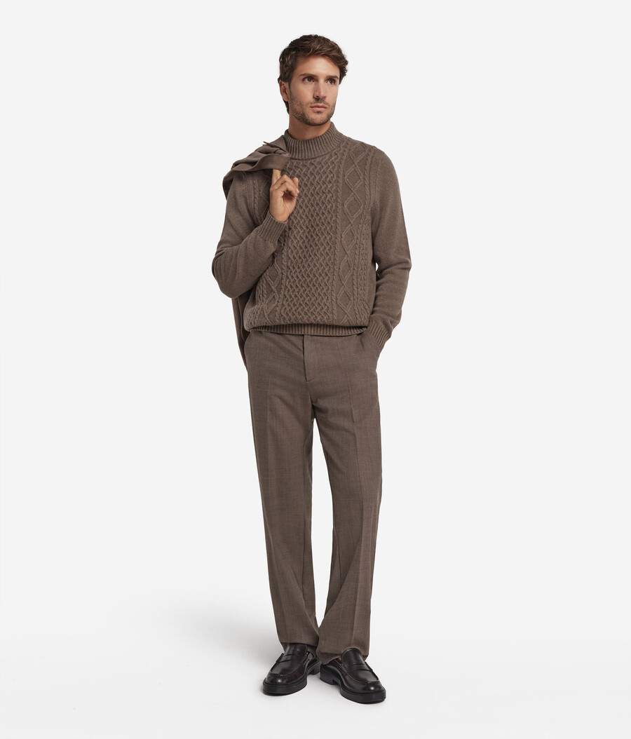 dolcevita con motivo pescatore in cashmere ultra morbido