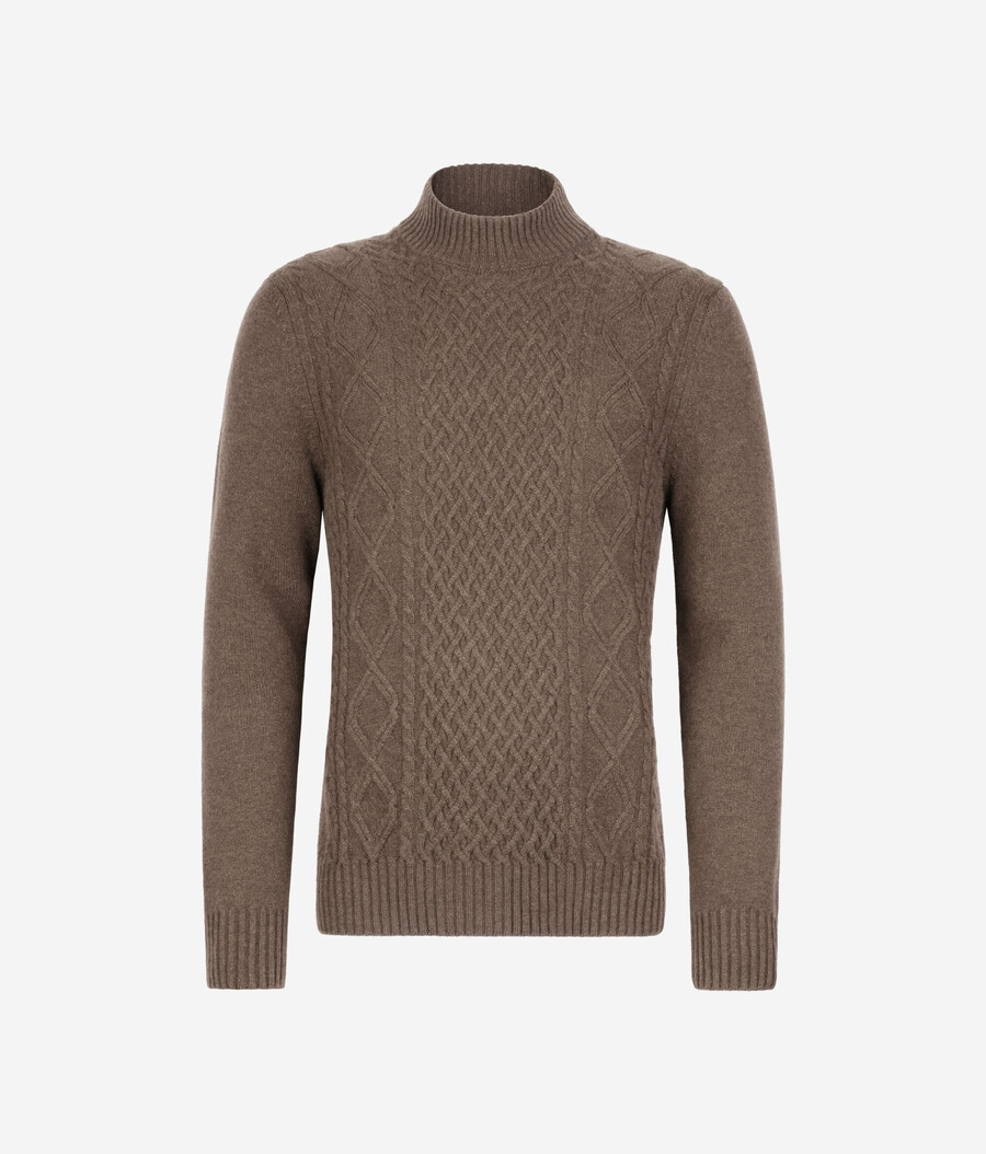 dolcevita con motivo pescatore in cashmere ultra morbido