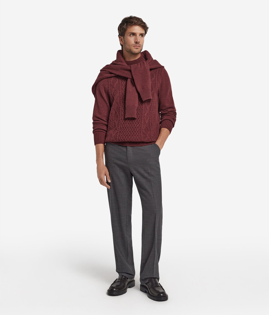 dolcevita con motivo pescatore in cashmere ultra morbido