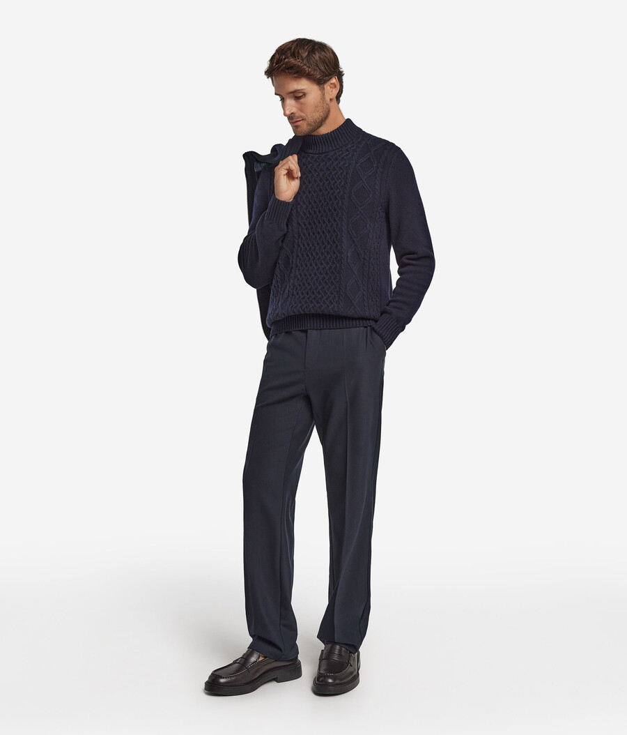 dolcevita con motivo pescatore in cashmere ultra morbido