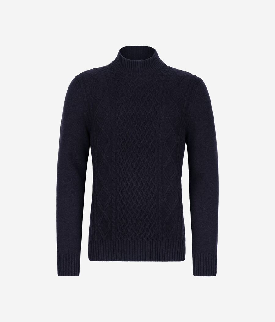 dolcevita con motivo pescatore in cashmere ultra morbido