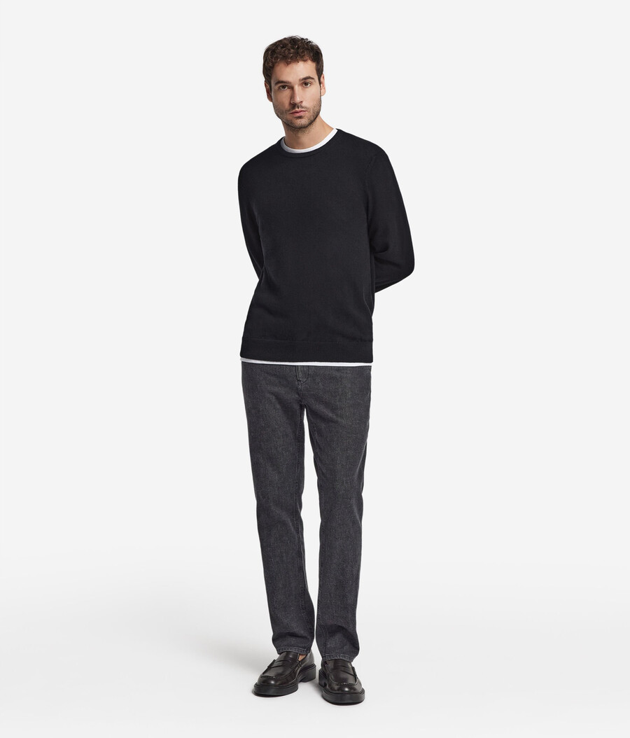 maglione girocollo in cashmere ultra morbido
