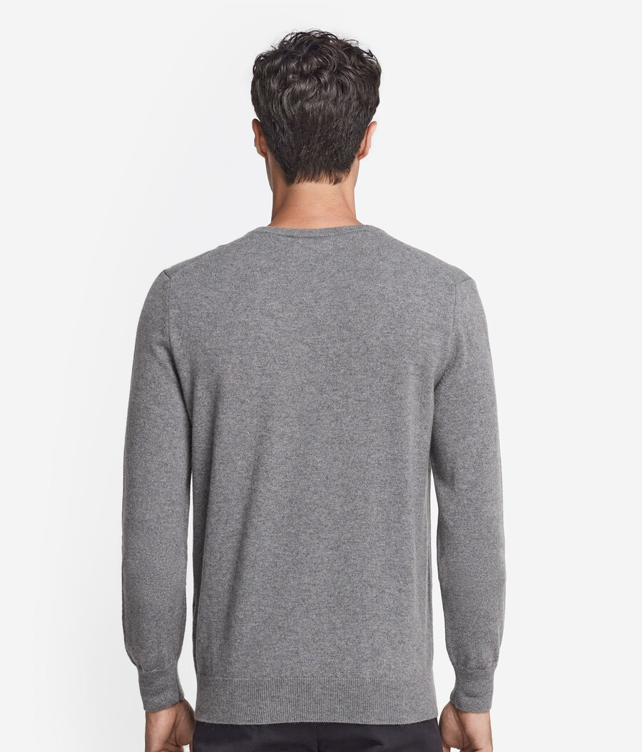 maglione con scollo a v in cashmere ultra morbido