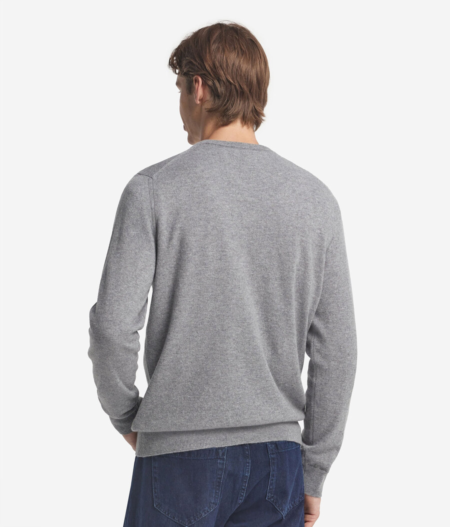maglione con scollo a v in cashmere ultra morbido