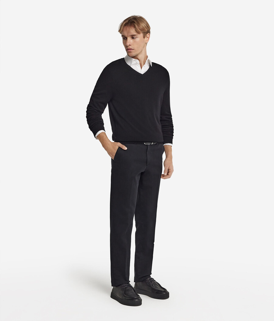 maglione con scollo a v in cashmere ultra morbido