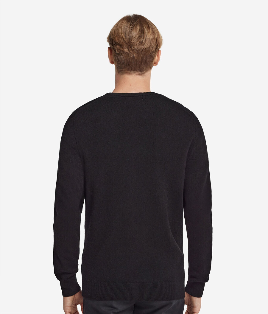 maglione con scollo a v in cashmere ultra morbido