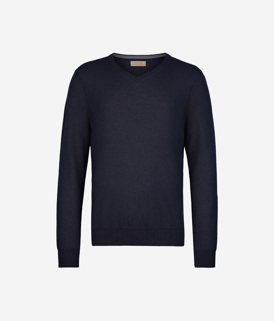 maglione con scollo a v in cashmere ultra morbido