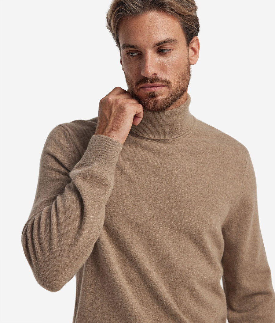 maglione a collo alto in cashmere ultra morbido