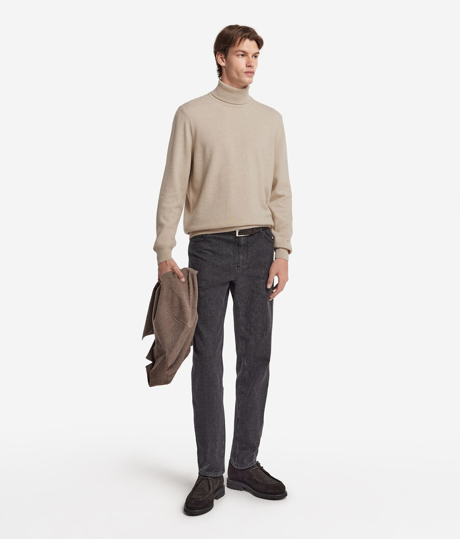 maglione a collo alto in cashmere ultra morbido
