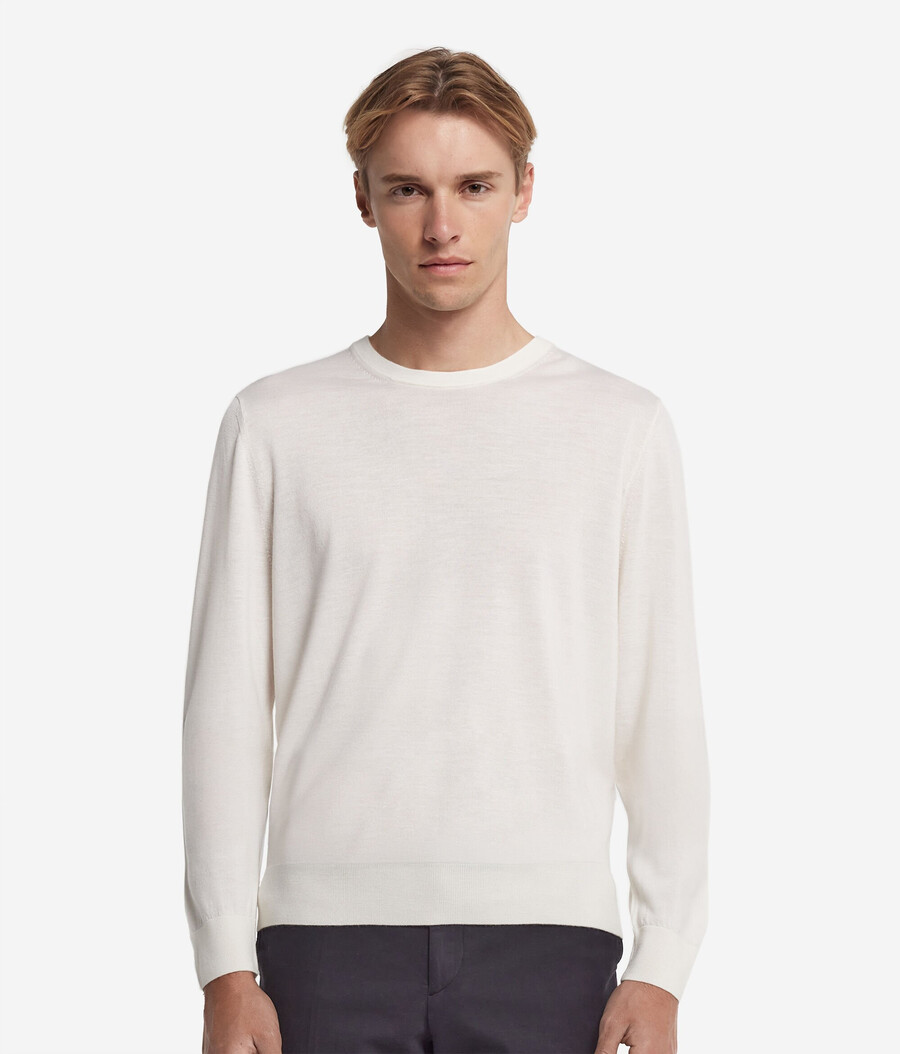 maglione girocollo in cashmere ultrafine