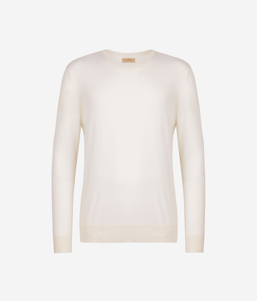maglione girocollo in cashmere ultrafine