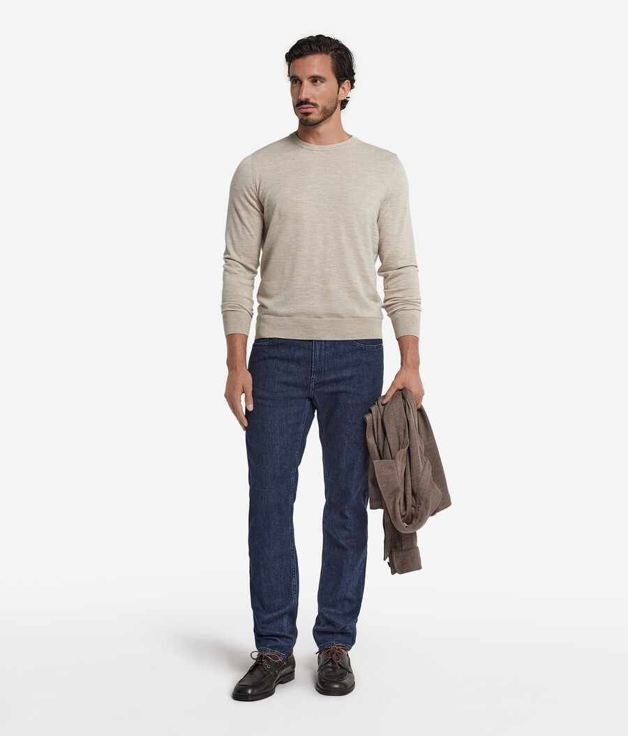 maglione girocollo in cashmere ultrafine