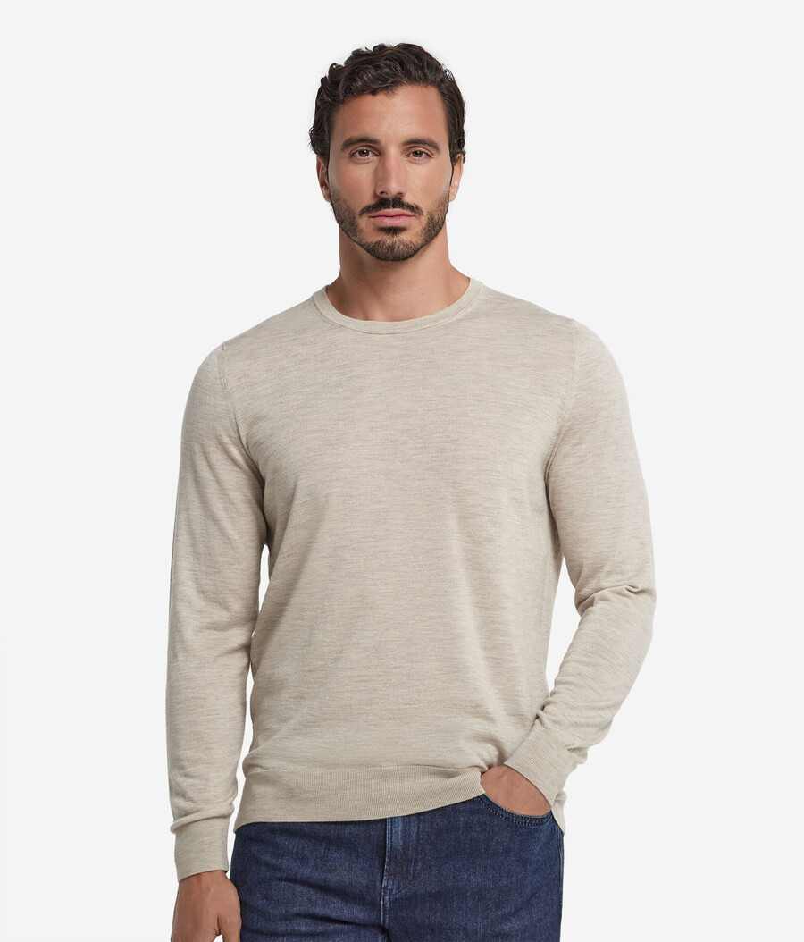 maglione girocollo in cashmere ultrafine