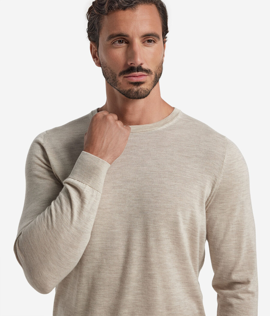 maglione girocollo in cashmere ultrafine