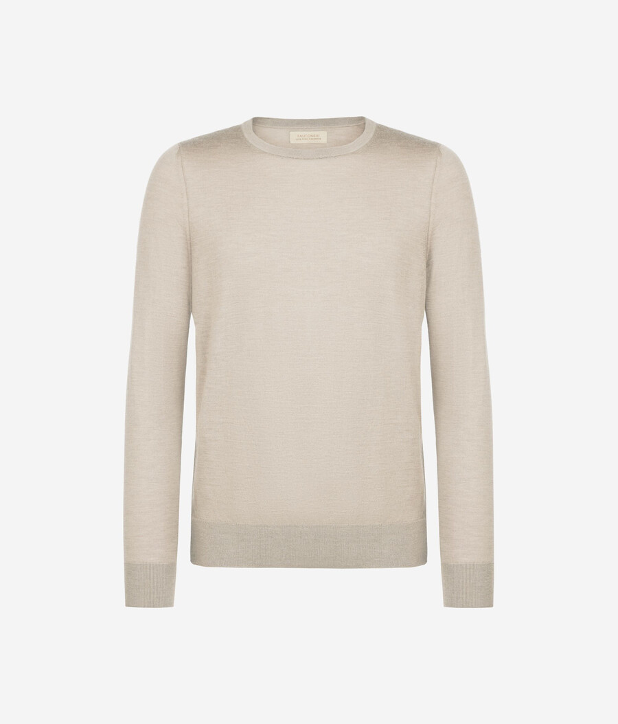 maglione girocollo in cashmere ultrafine