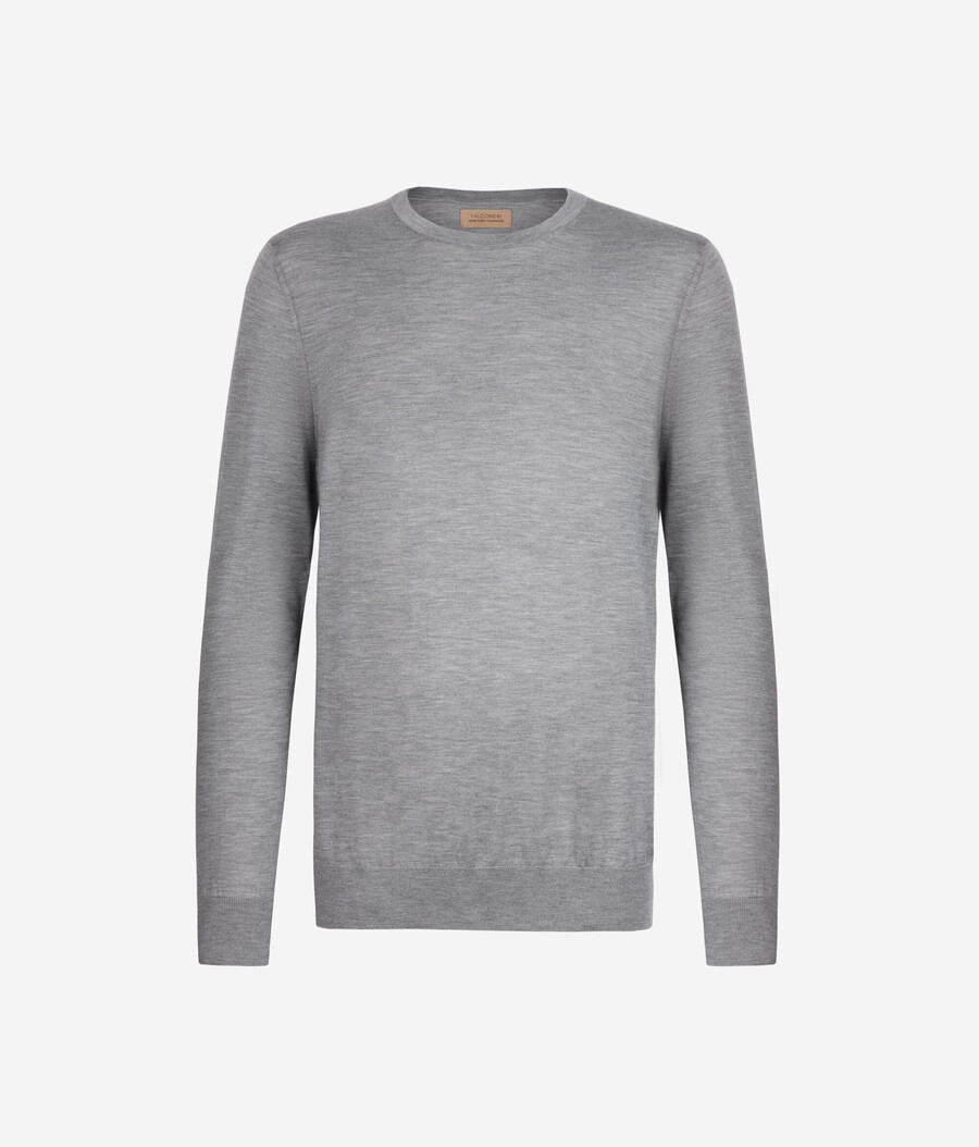 maglione girocollo in cashmere ultrafine