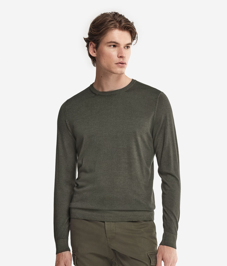 maglione girocollo in cashmere ultrafine