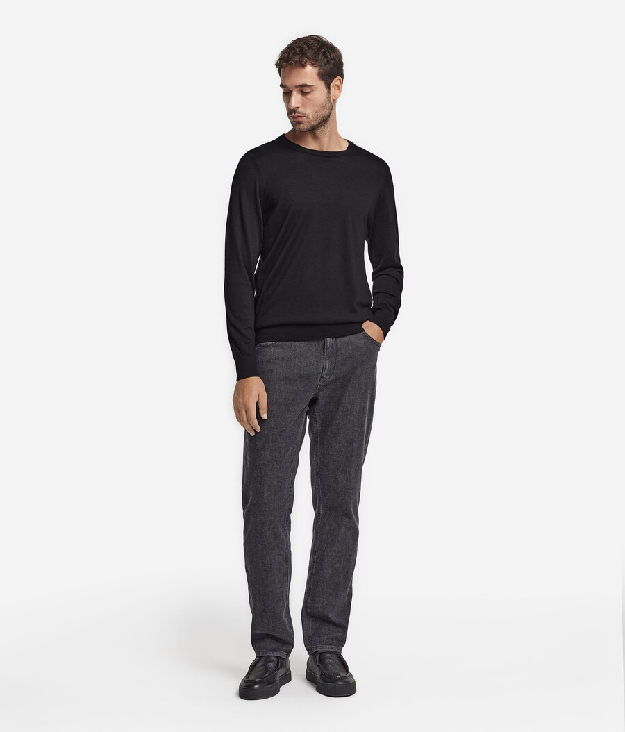 maglione girocollo in cashmere ultrafine