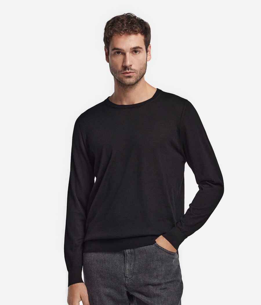 maglione girocollo in cashmere ultrafine