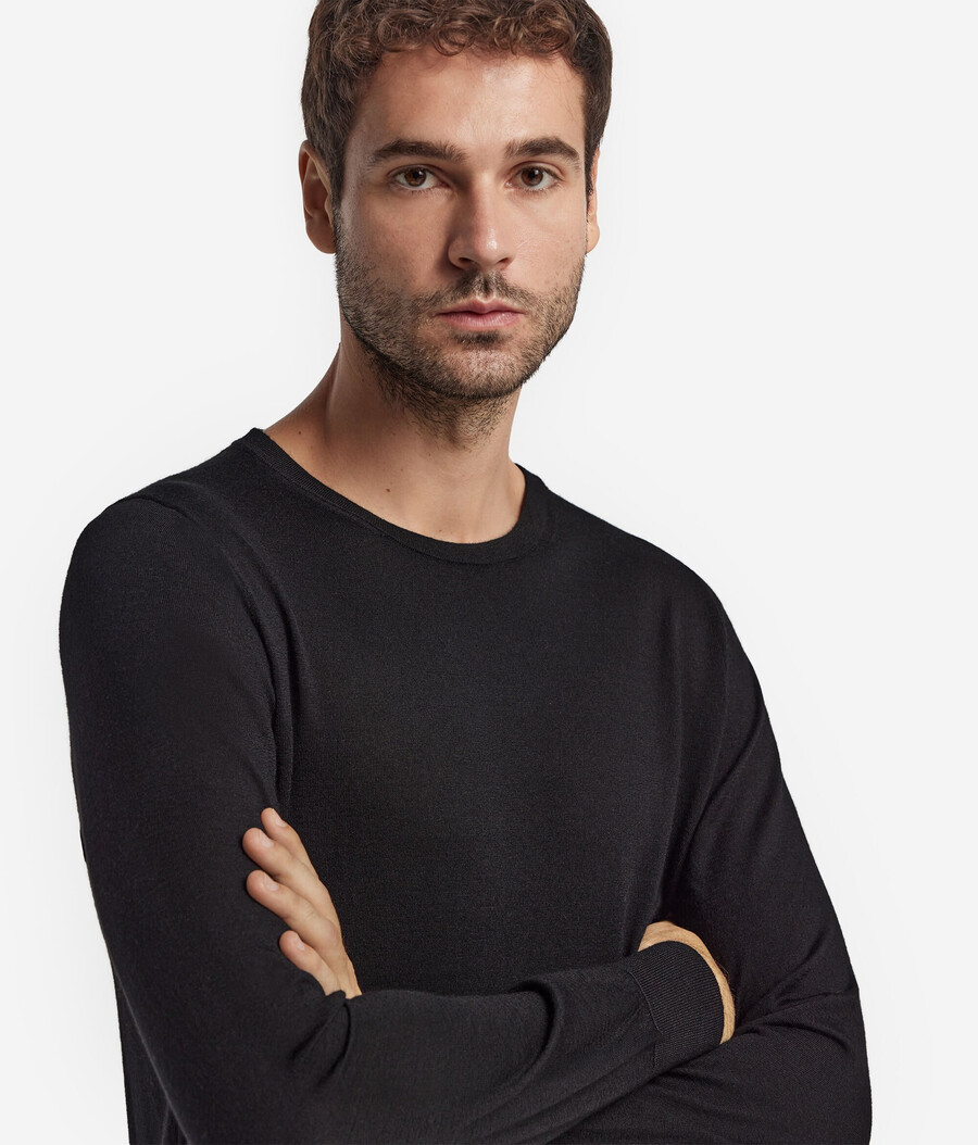 maglione girocollo in cashmere ultrafine