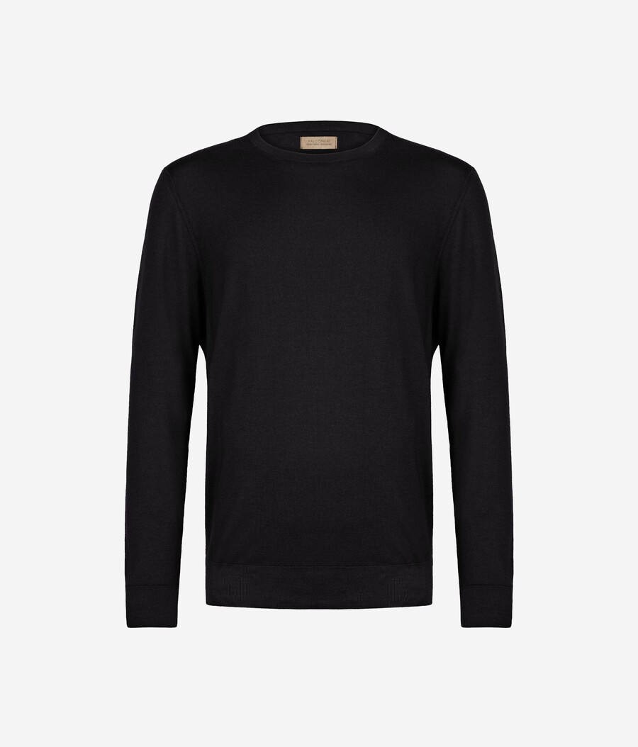 maglione girocollo in cashmere ultrafine
