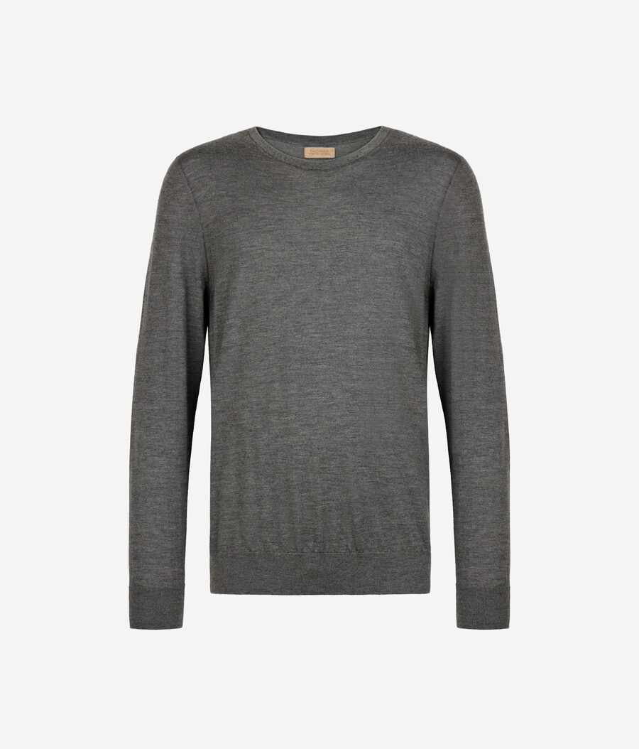 maglione girocollo in cashmere ultrafine