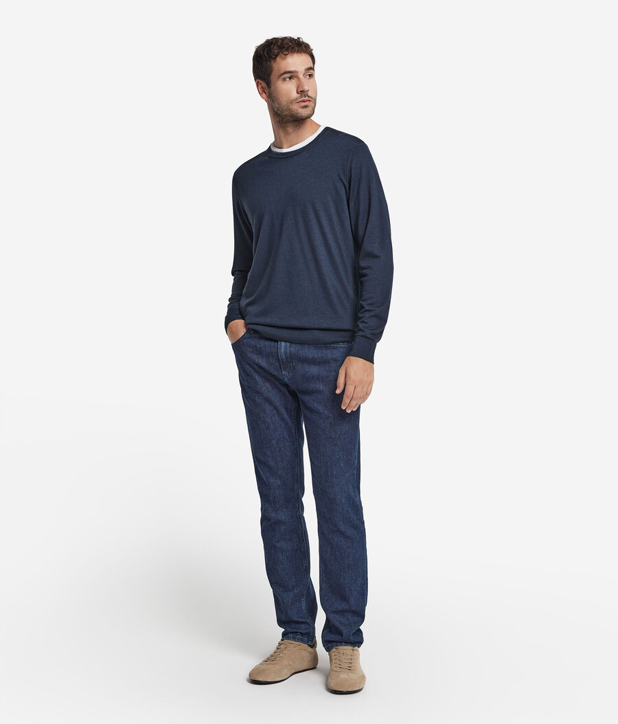 maglione girocollo in cashmere ultrafine
