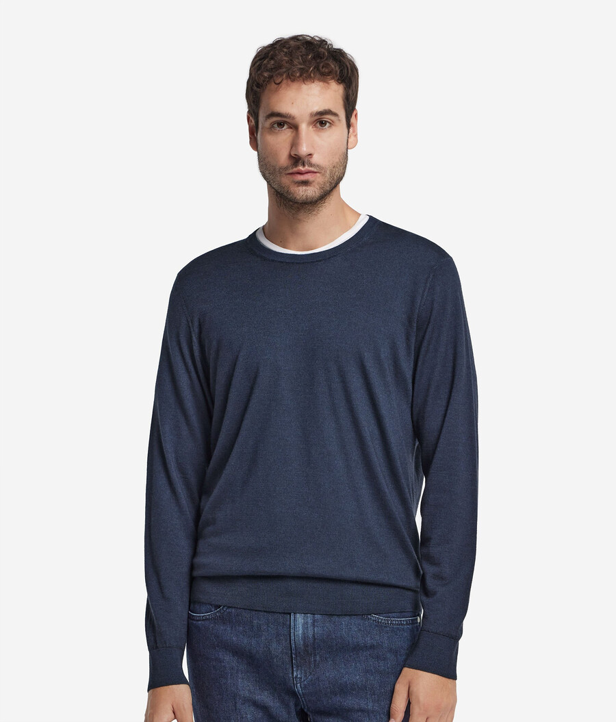 maglione girocollo in cashmere ultrafine