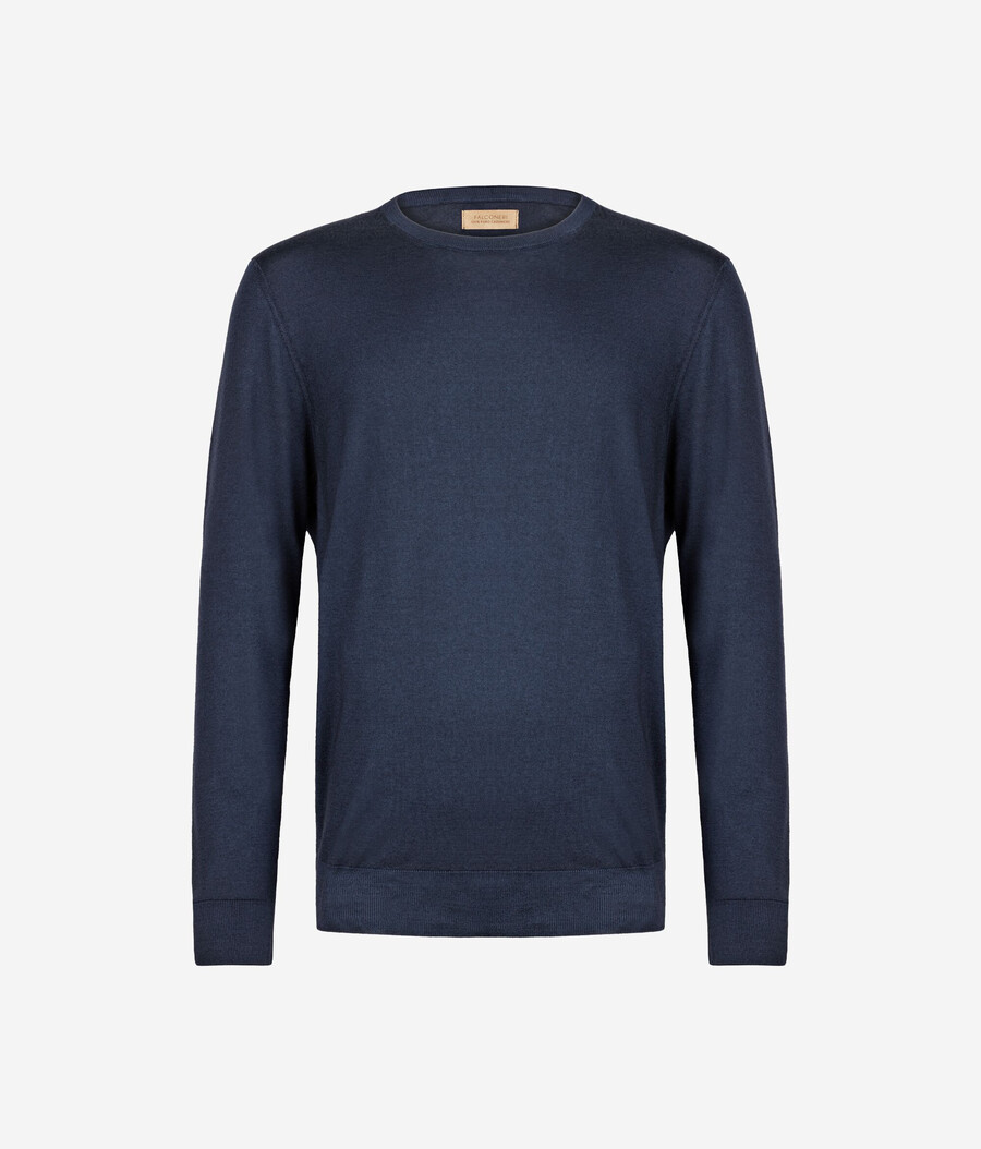 maglione girocollo in cashmere ultrafine