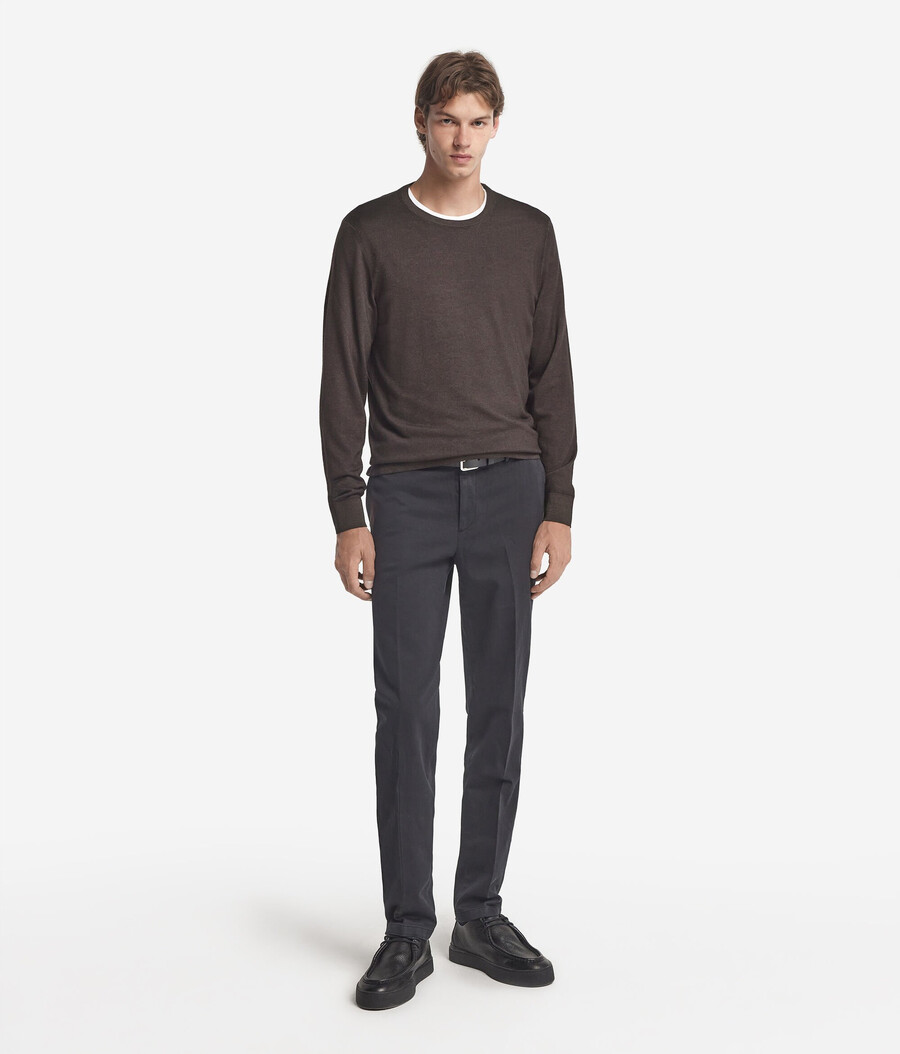 maglione girocollo in cashmere ultrafine