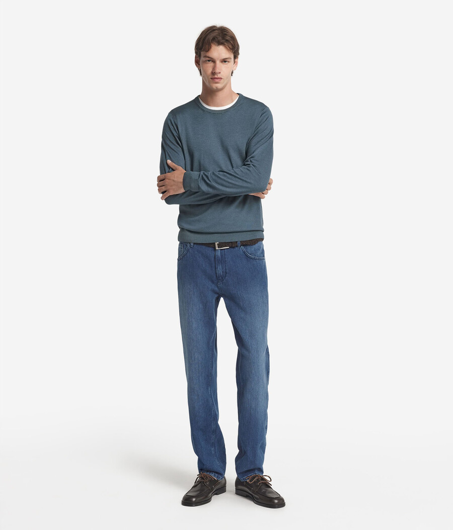 maglione girocollo in cashmere ultrafine