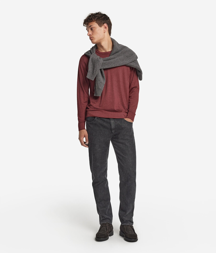 maglione girocollo in cashmere ultrafine
