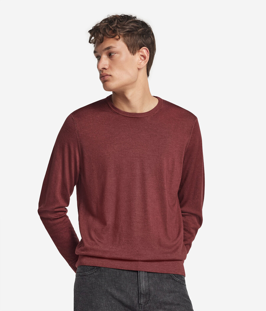 maglione girocollo in cashmere ultrafine