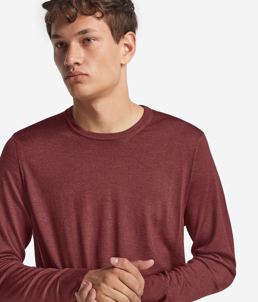 maglione girocollo in cashmere ultrafine