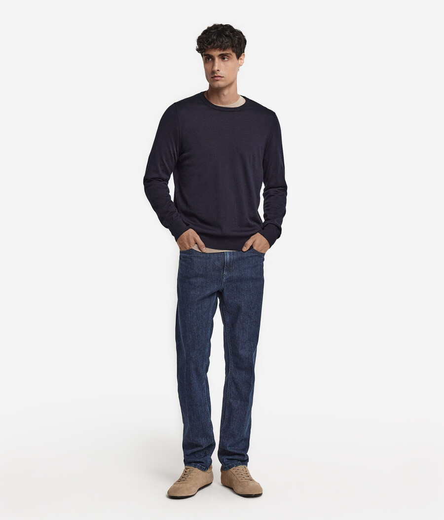 maglione girocollo in cashmere ultrafine