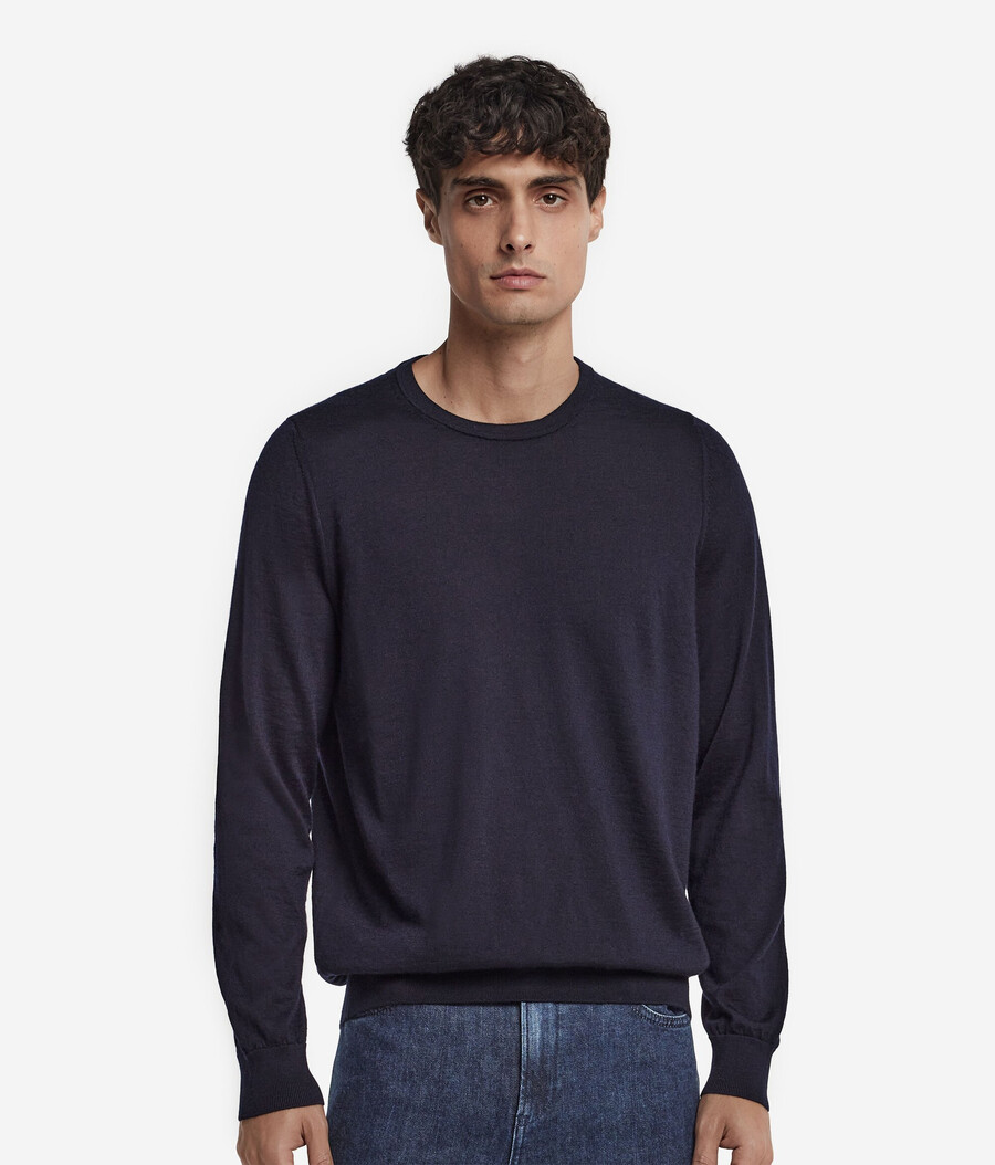 maglione girocollo in cashmere ultrafine