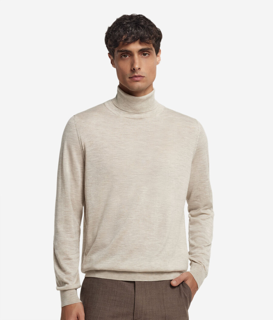 maglione a collo alto in cashmere ultrafine