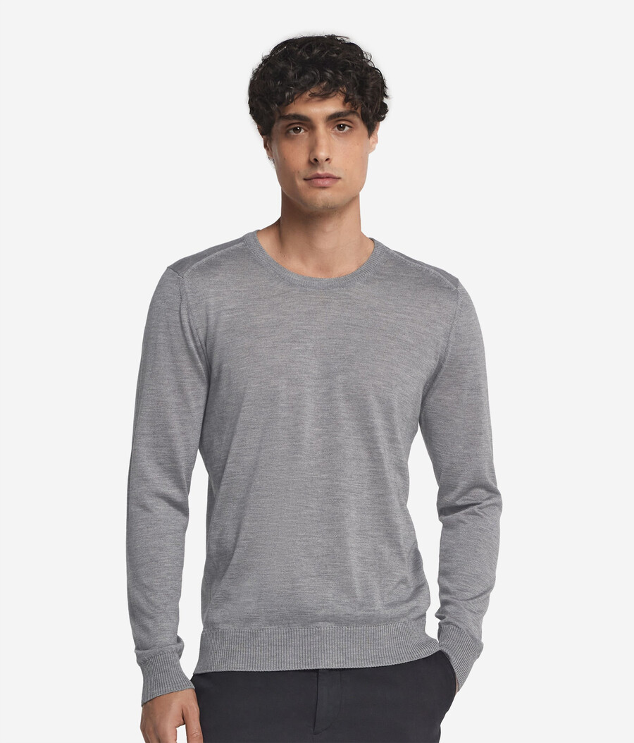 maglia girocollo in cashmere e seta