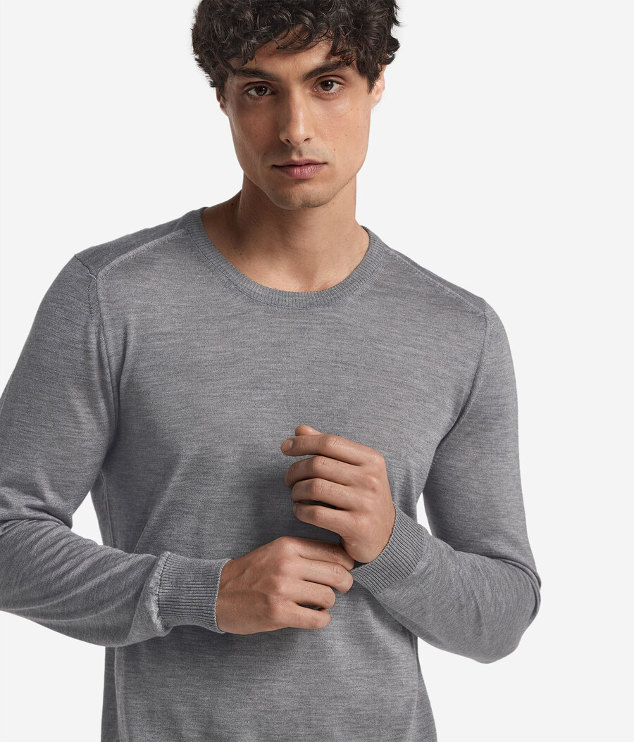 maglia girocollo in cashmere e seta