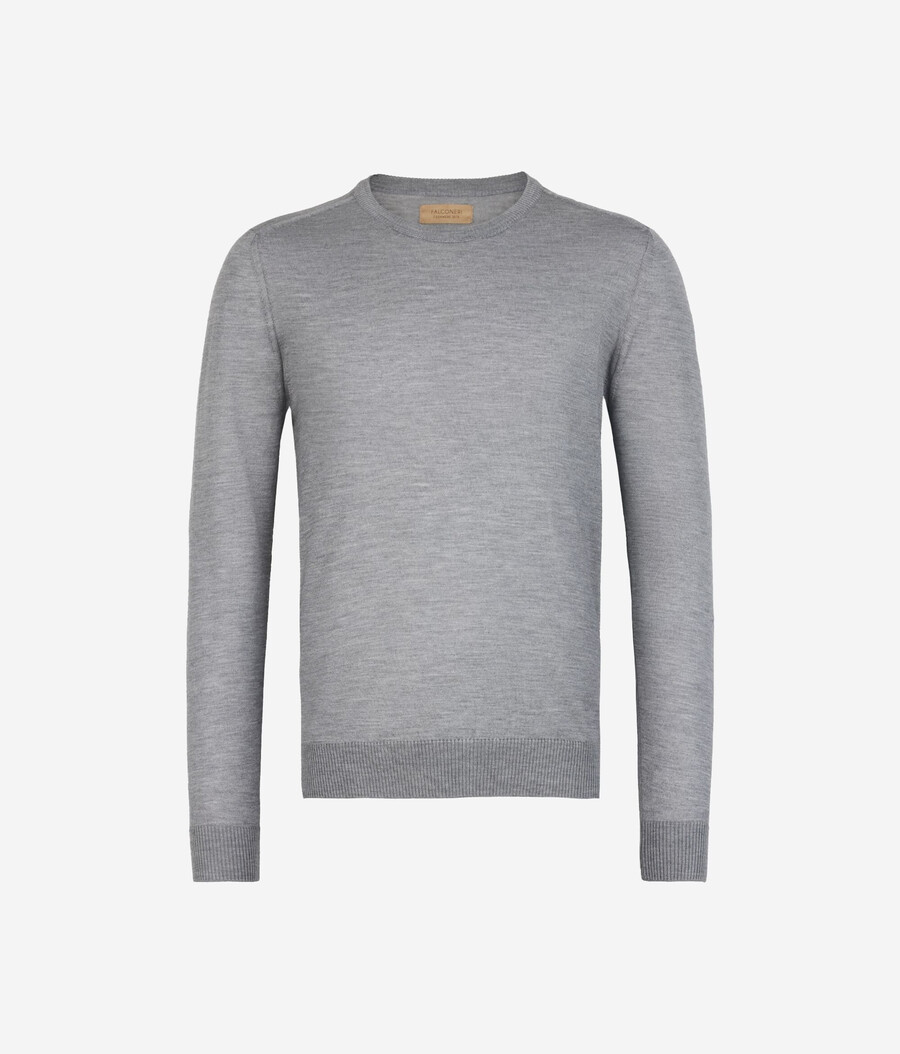 maglia girocollo in cashmere e seta