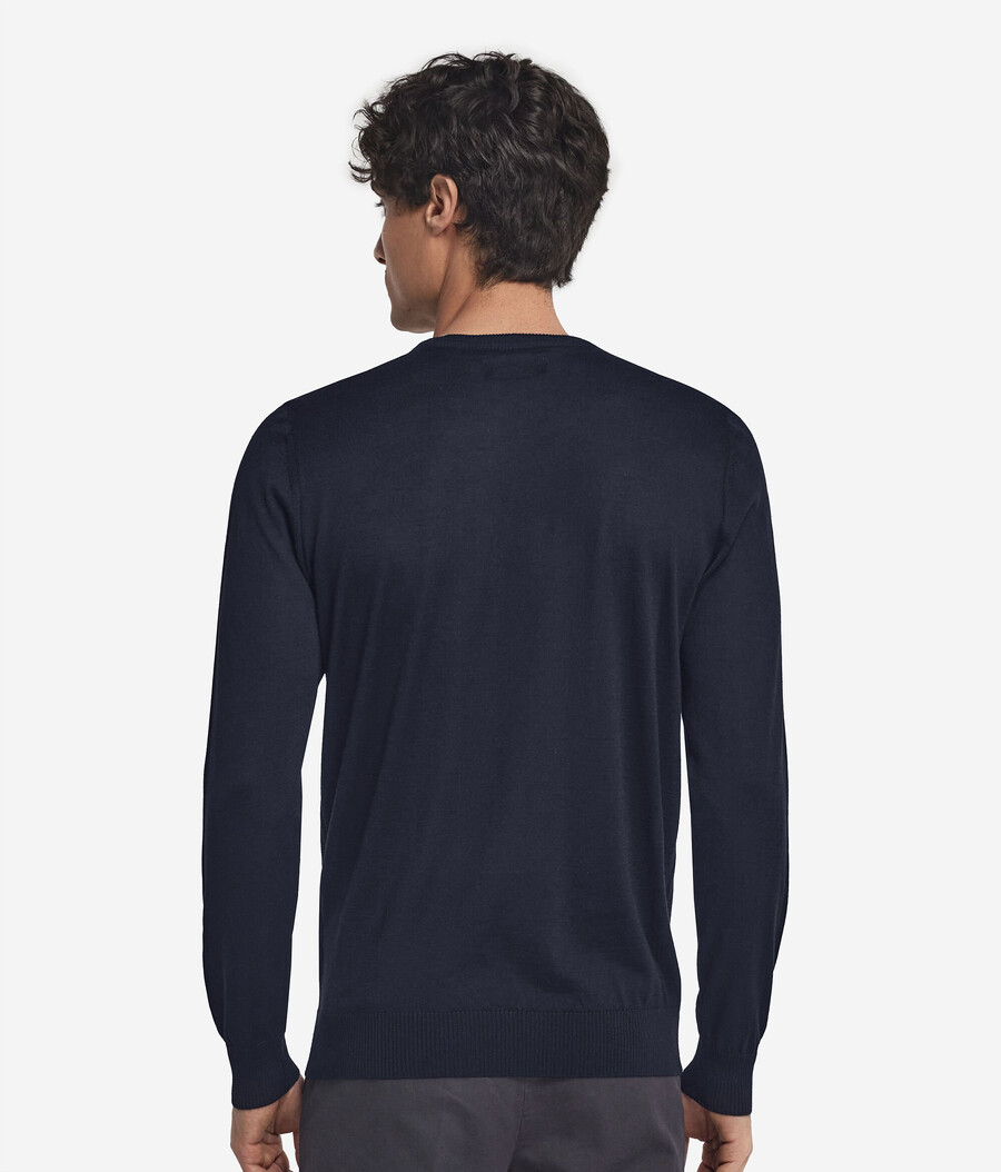 maglia girocollo in cashmere e seta