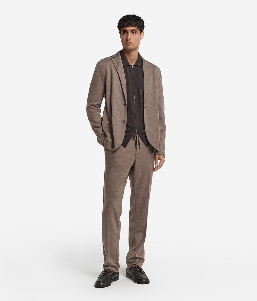 pantaloni in jersey di lana