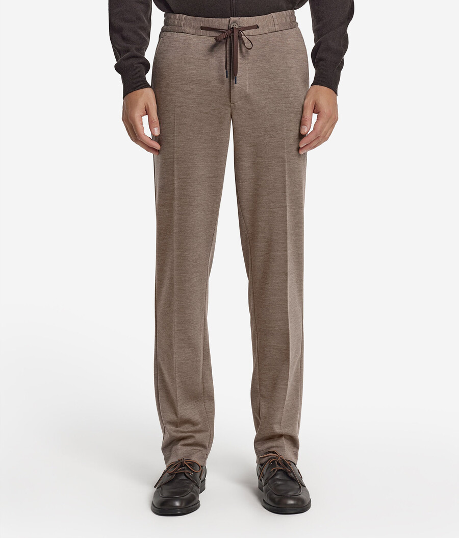 pantaloni in jersey di lana