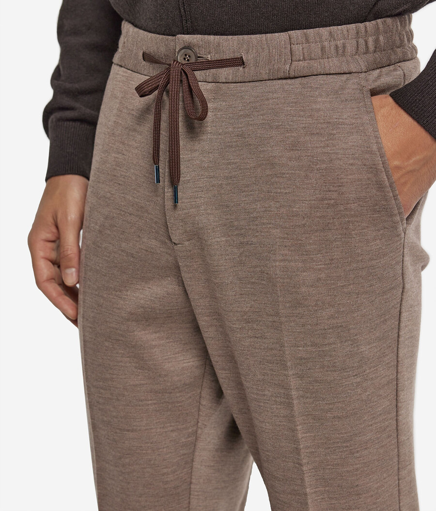 pantaloni in jersey di lana
