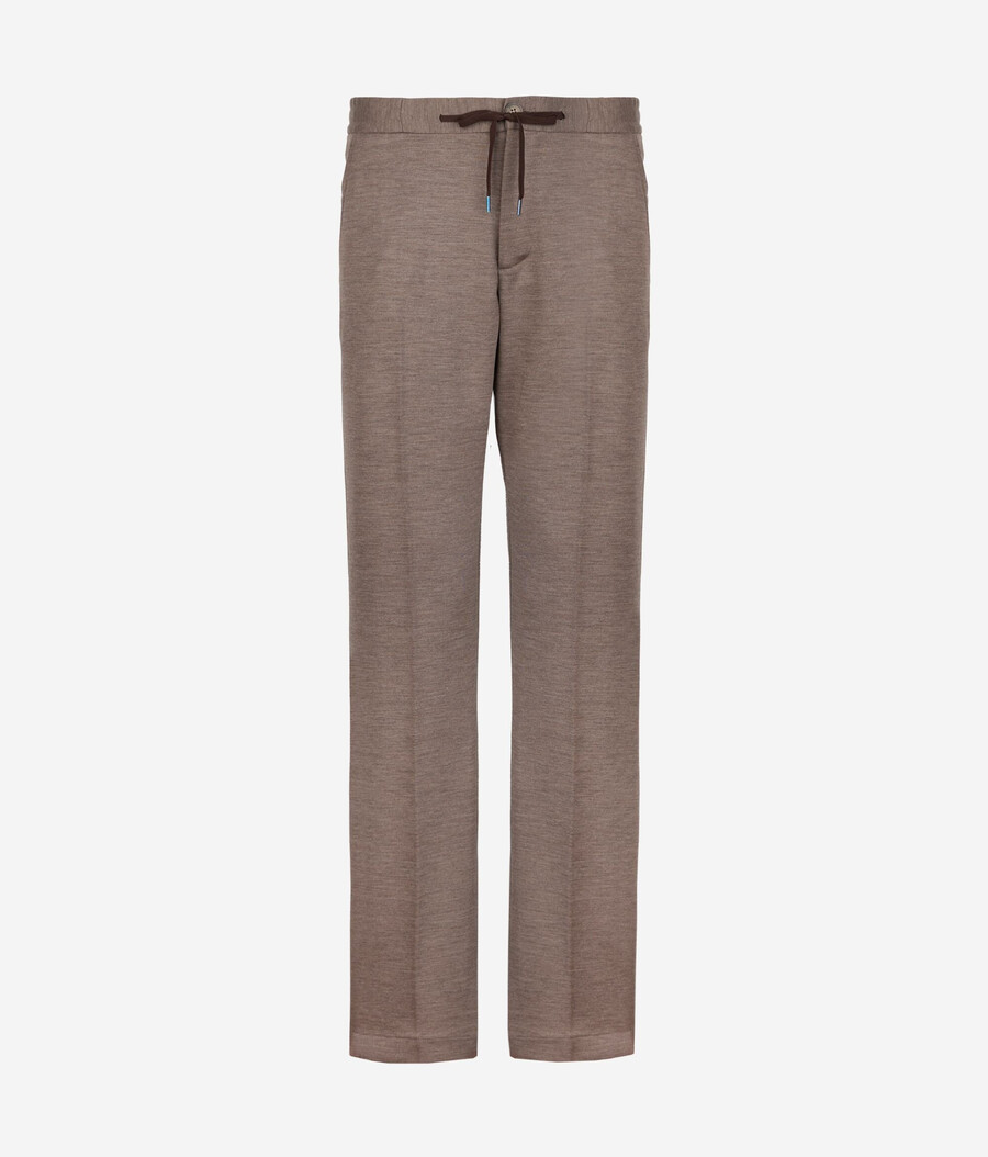 pantaloni in jersey di lana