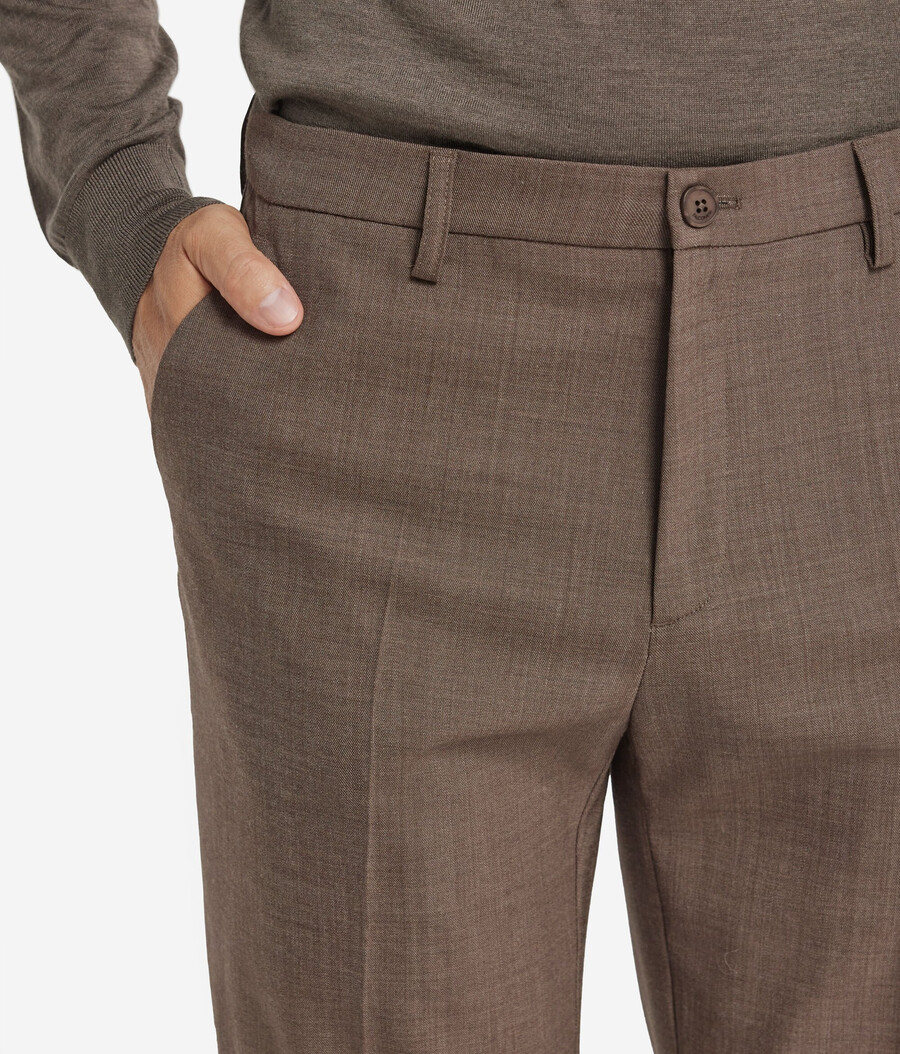 pantaloni chino in lana