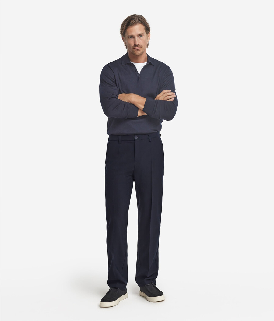 pantaloni chino in lana