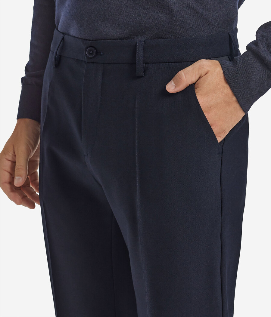 pantaloni chino in lana