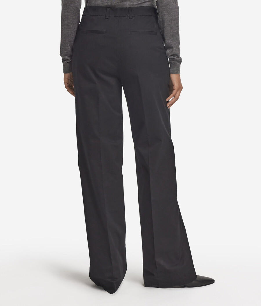 pantaloni palazzo in cashmere e cotone